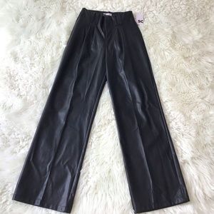 SO hi rise pleather trousers